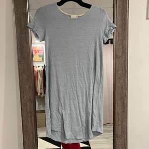 Wilfred Free Aritzia Blue Knit Short Sleeve T-Shirt Dress Size Small